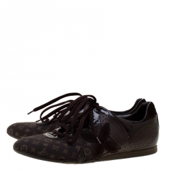 Louis Vuitton Brown Monogram Idylle And Leather Salsa Sneakers Size 39.5