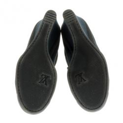 مملوكة مسبقًا Louis Vuitton Black Batignolles Wedge High Top Sneakers Size 37