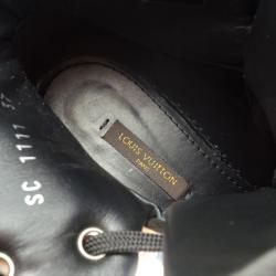 مملوكة مسبقًا Louis Vuitton Black Batignolles Wedge High Top Sneakers Size 37