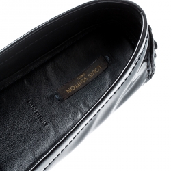 Pre Owned حذاء لوفرز أكسفورد لوي فيتون جلد لامع أسود مقاس 38.5