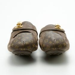 مملوكة مسبقًا Louis Vuitton Monogram Canvas and Iridescent Calf Leather Lucky Ballet Flats Size 37.5
