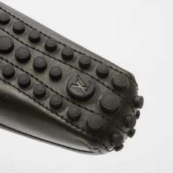 Pre Owned Louis Vuitton Black Leather Oxford Loafers Size 37