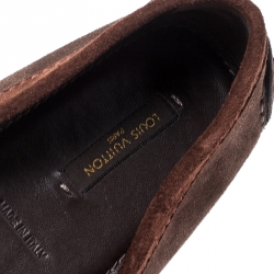 مملوكة مسبقًا حذاء لوفرز لوي فيتون أكسفورد سويدي ثلاثي اللون مقاس 40.5