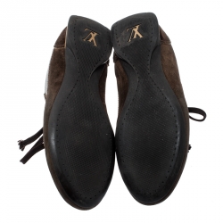 Louis Vuitton Brown Suede And Monogram Canvas Energie Sneakers Size 37.5