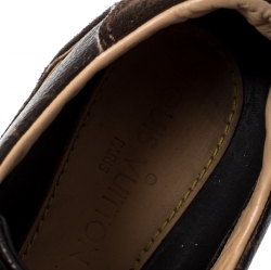 Louis Vuitton Brown Suede And Monogram Canvas Energie Sneakers Size 37.5
