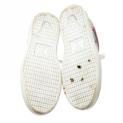 Louis Vuitton Multicolor Damier Azur Canvas And Leather Trim Overcloud Lace Up Sneakers 37