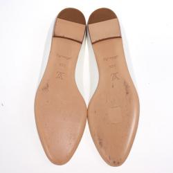 مملوكة مسبقًا Louis Vuitton White Patent Ballet Flats Size 38.5