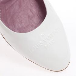 مملوكة مسبقًا Louis Vuitton White Patent Ballet Flats Size 38.5