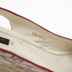 مملوكة مسبقًا Louis Vuitton Pink Mini Lin Croisette Anemone Slingback Wedges Size 37.5