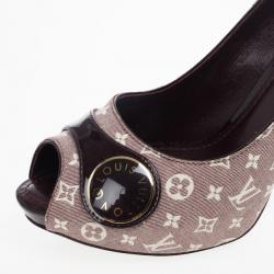 Pre Owned Louis Vuitton Monogram Idylle Judy Peep Toe Pumps Size 39