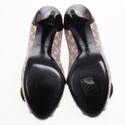 Pre Owned Louis Vuitton Monogram Idylle Judy Peep Toe Pumps Size 39