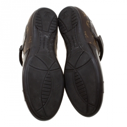 Louis Vuitton Brown Monogram Canvas And Leather Sneakers Size 37.5