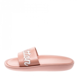 Pre Owned صندل سلايد فلات لوي فيتون وردي مقاس 40