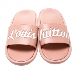 Pre Owned صندل سلايد فلات لوي فيتون وردي مقاس 40