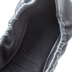 Pre Owned Louis Vuitton Blue Python Leather Scrunch Ballet Flats Size 36