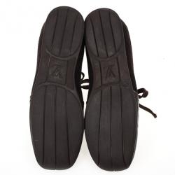 مملوكة مسبقًا Louis Vuitton Brown Monogram Square Toe Sneakers Size 39.5
