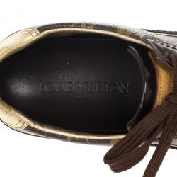 مملوكة مسبقًا Louis Vuitton Brown Monogram Square Toe Sneakers Size 39.5