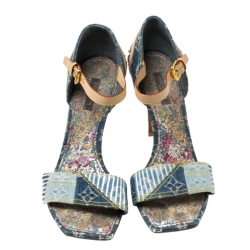 مملوكة مسبقًا صندل لوي فيتون دينم أزرق مونوغرامي 