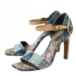 مملوكة مسبقًا صندل لوي فيتون دينم أزرق مونوغرامي 