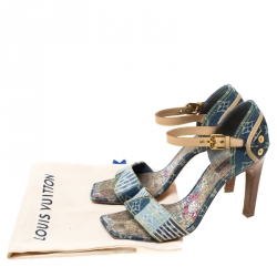 مملوكة مسبقًا صندل لوي فيتون دينم أزرق مونوغرامي 