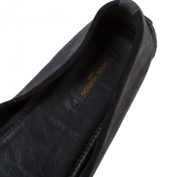 Pre Owned حذاء باليرينا فلات لوي فيتون سويدي أزرق كحلي/أسود مقاس 41