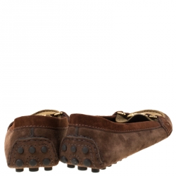 مملوكة مسبقًا Louis Vuitton Tricolor Suede Oxford Loafers Size 38