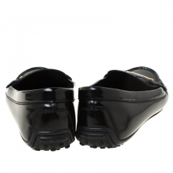 Pre Owned حذاء لوفرز لوي فيتون بيني سويدي أسود مقاس 36