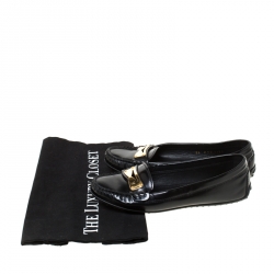 Pre Owned حذاء لوفرز لوي فيتون بيني سويدي أسود مقاس 36