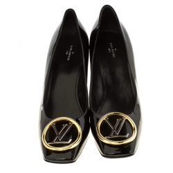 مملوكة مسبقًا Louis Vuitton Black Patent Leather Madeleine Square Toe Pumps Size 40