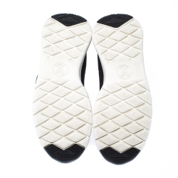 مملوكة مسبقًا Louis Vuitton Black Knit Fabric Star Patch Sock Sneakers Size 35