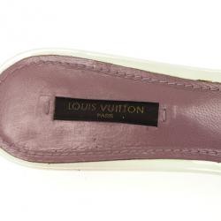 Pre Owned Louis Vuitton Brown Monogram Slides Size 39.5