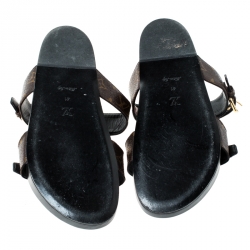 Pre Owned Louis Vuitton Monogram Canvas Bom Dia Flat Mules Size 41