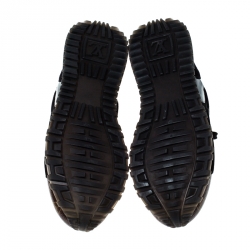 Louis Vuitton Two Tone Mesh And Monogram Canvas Run Away Lace Up Sneakers Size 39