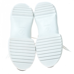 Louis Vuitton White/Brown Leather And Monogram Canvas Archlight Lace Up Sneakers Size 38