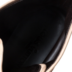 مملوكة مسبقًا Louis Vuitton Brown Monogram Canvas and Leather Match Up High Top Sneakers Size 40