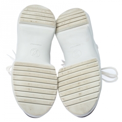 Louis Vuitton White/Brown Leather And Monogram Canvas Archlight Lace Up Sneakers Size 38