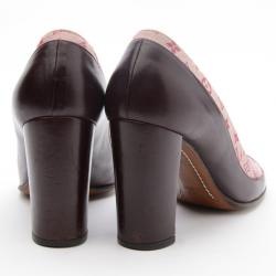 مملوكة مسبقًا Louis Vuitton Pink Mini Lin Monogram Pumps Size 36.5