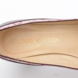 مملوكة مسبقًا Louis Vuitton Pink Mini Lin Monogram Pumps Size 36.5