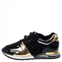 Louis Vuitton Multicolor Monogram Suede and Patent Leather Run Away Lace Up Sneakers Size 40