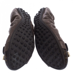 مملوكة مسبقًا Louis Vuitton Brown Monogram Canvas and Iridescent Leather Lucky Ballerina Flats Size 40