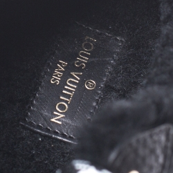 Louis Vuitton Black Nubuck and Fur Trim Lace Up Sneakers Size 40