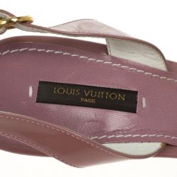 Pre Owned Louis Vuitton Floral Print Pointed Toe Slingback Sandals Size 40