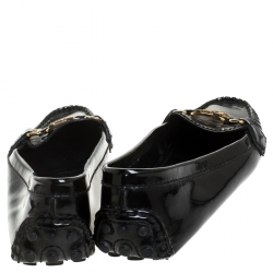 Pre Owned Louis Vuitton Black Patent Leather Oxford Loafers Size 39
