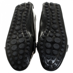 Pre Owned Louis Vuitton Black Patent Leather Oxford Loafers Size 39