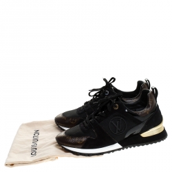 مملوكة مسبقًا حذاء رياضي لوي فيتون ران أواي شبكة و كانفاس مونوغرامي ثنائي اللون مقاس 40