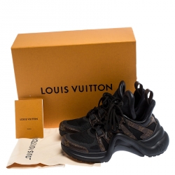 مملوكة مسبقًا Louis Vuitton Black/Brown Monogram Canvas And Mesh LV Archlight High Top Sneakers  Size 37