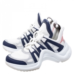 مملوكة مسبقًا Louis Vuitton Multicolor Leather and Mesh Archlight Low Top Sneakers Size 39