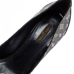Pre Owned Louis Vuitton Monogram Idylle Judy Peep Toe Pumps Size 38.5