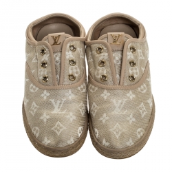 مملوكة مسبقًا Louis Vuitton Beige Monogram Canvas Laceless Espadrille Sneakers Size 40