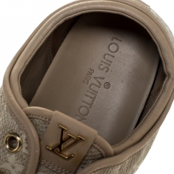 مملوكة مسبقًا Louis Vuitton Beige Monogram Canvas Laceless Espadrille Sneakers Size 40
